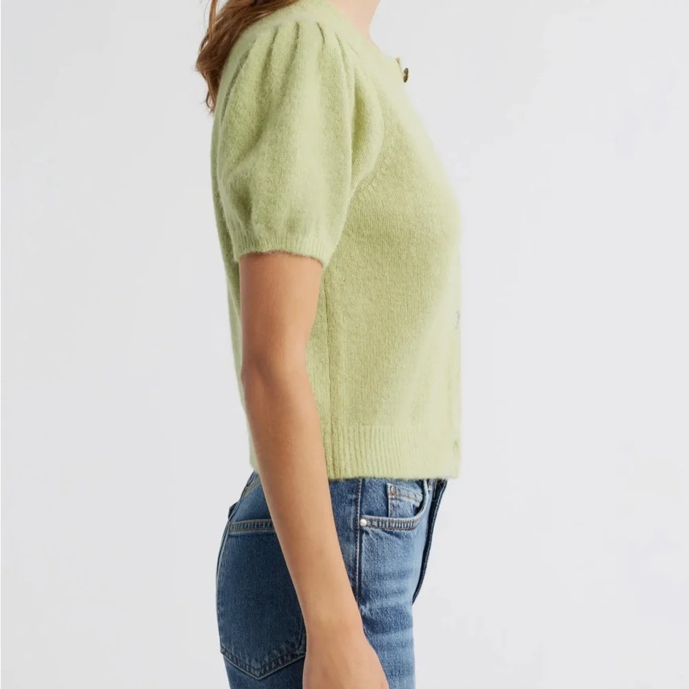 NWT DÔEN Anisa Alpaca-Blend Puff-Sleeve Cardigan - Picture 13 of 14